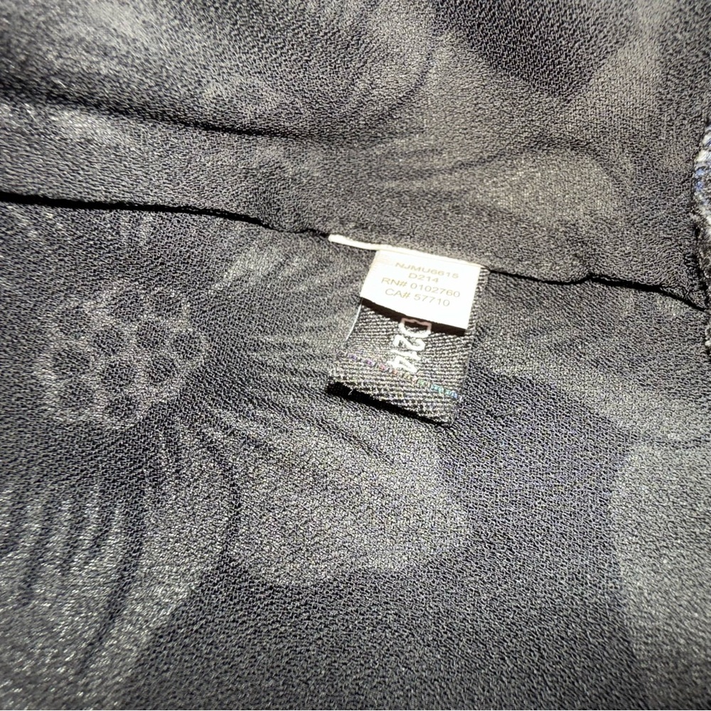 Kate Spade Hollyhock Double Layer Silk Blend Black and White/ Blue Mini Skirt - Picture 8 of 14